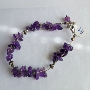 Genuine Amethyst Gemstone Bracelet NWT